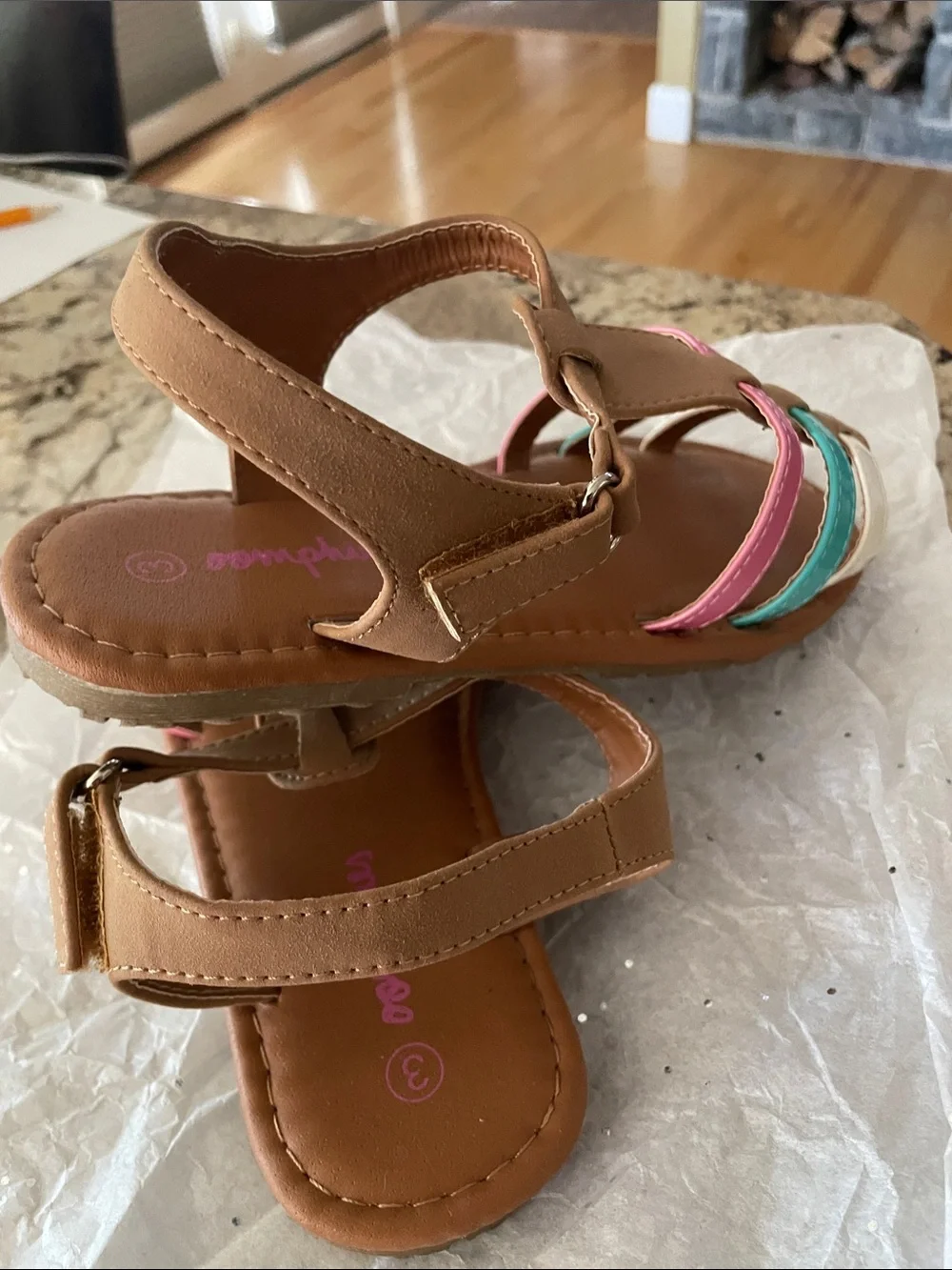 2 Girls Sandals. Size 3